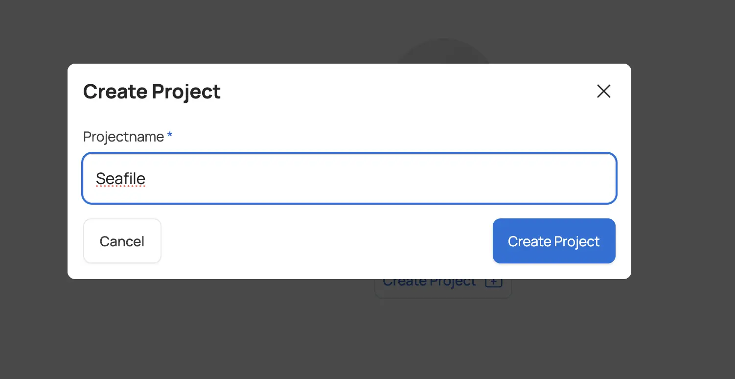 Create Project Dialog